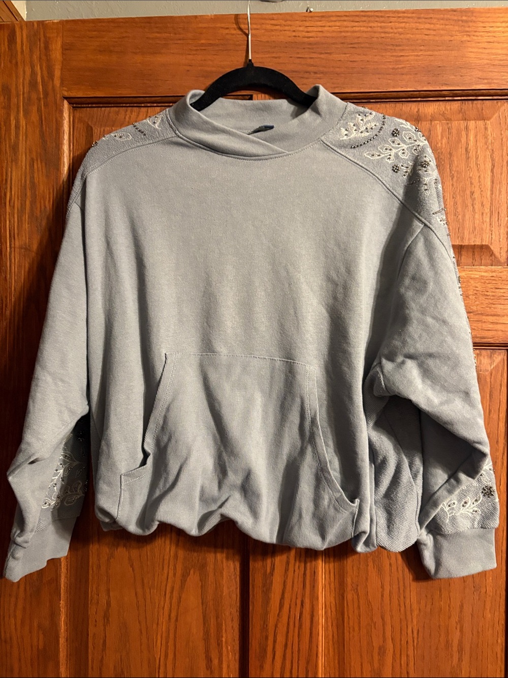 Democracy Slate Blue Crewneck Sweater